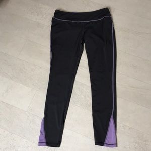 Free Spirit Yoga Pants Sz L Black Purple
